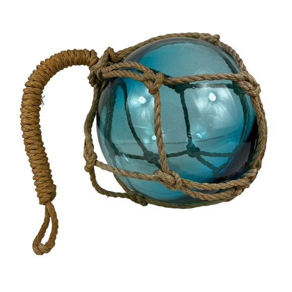 Large Lighthousecore Japanese Fishing Float Glass Vintage Nautical Ocean Sea 12” - Picture 12 of 16